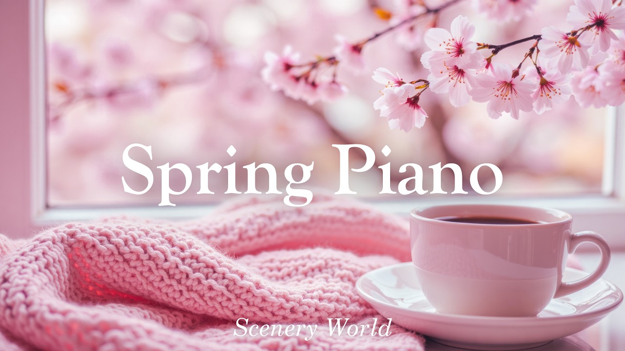 봄날에 더 따뜻한 몽글몽글 감성 피아노 플리 🤍 듣기만 해도 마음이 녹는 연주 - Spring Piano | Scenery World