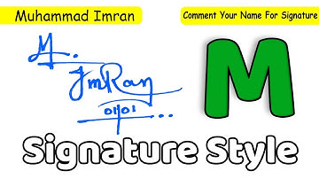 ✔️ Muhammad Imran Name Signature Style Request Done