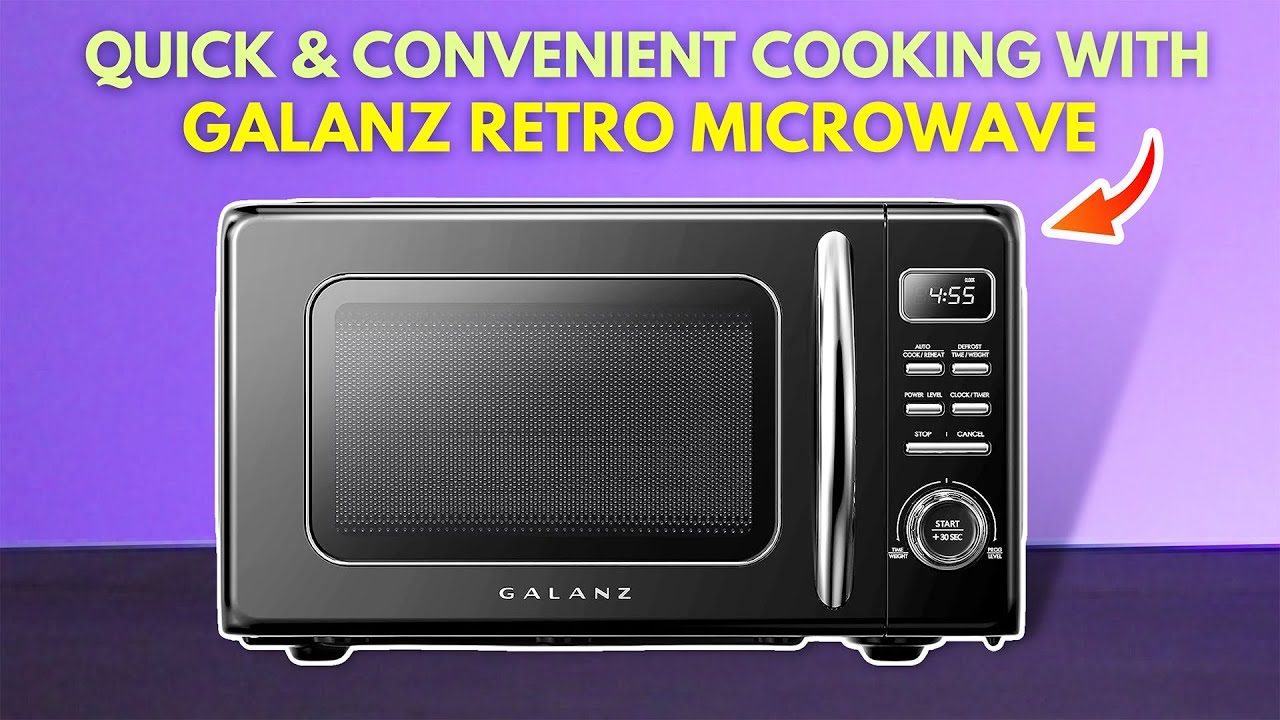 Galanz 1.1 cu. ft. Retro Countertop Microwave in Black