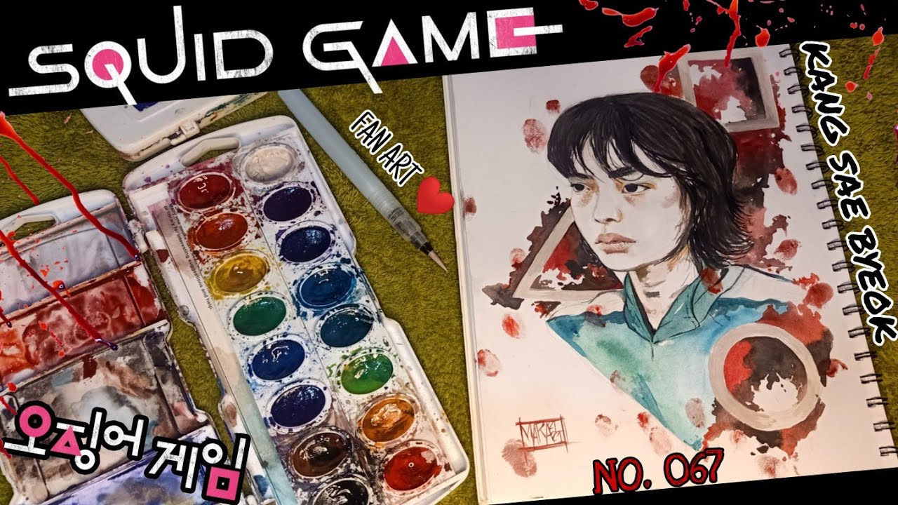 NO. 067 _ SQUID GAME (KANG SAE BYEOK) FAN ART - YouTube