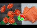 Turning Leno bags into 9 different flower ideas
