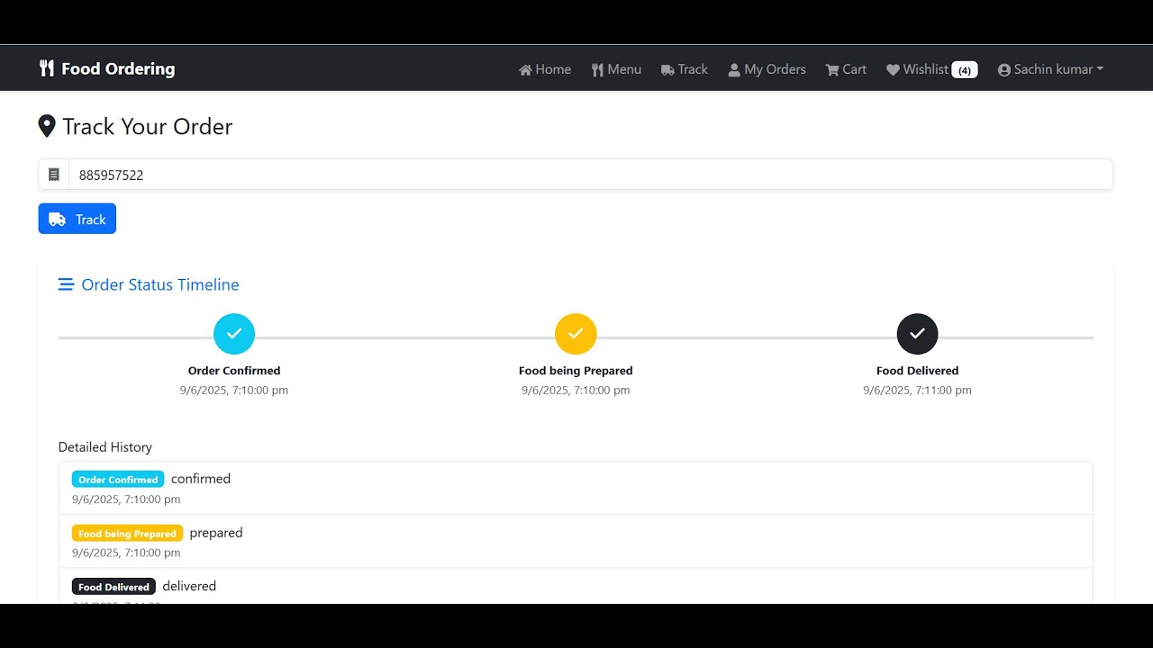 Django + React Project #71 (Hindi) | Track Order Page | Food Ordering ...