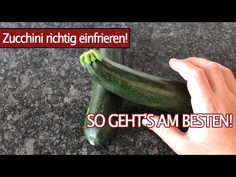 Video: Zucchini Einfrieren