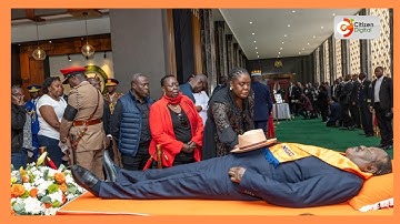 The body of the late Raila Odinga was taken to the parliament buildings to lie in state