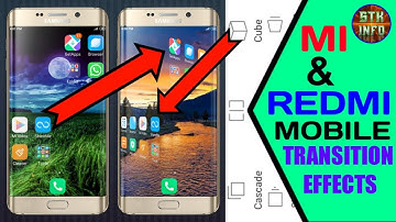 How to change mi and redmi mobile transition effects | mi and redmi mobile best setting