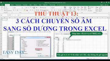 THỦ THUẬT 13:  3 cách chuyển số âm sang số dương trong excel