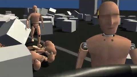 Football Player vs Army of Dummies in Block Fort