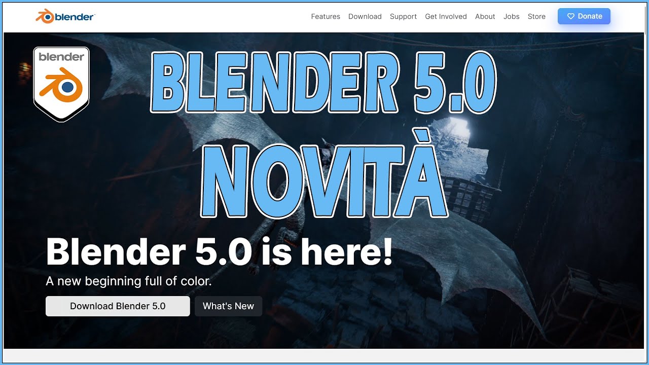Le novità di Blender 5.0