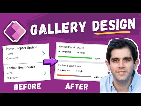 Power Apps Gallery Design Tutorial | Gallery UI styles