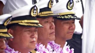 20160426 我海軍敦睦遠航訓練支隊敦訪巴拿馬之歡迎儀式 （第2台 TVN）