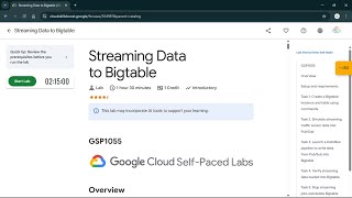 Streaming Data to Bigtable | #qwiklabs | #GSP1055 #CLI