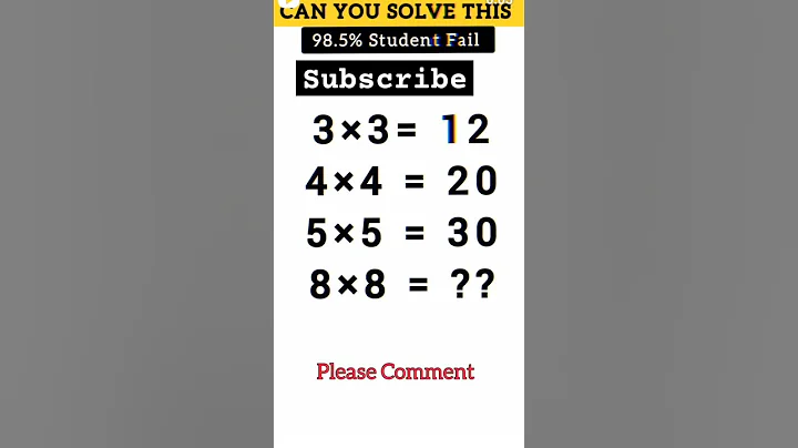8 * 8 = ? || please comment || #mathematics