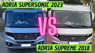 Adria SuperSonic 2023 Vs Adria Sonic Supreme 2018 | varahusbilsresor.se