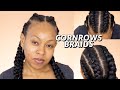 HOW TO CORNROW YOUR HAIR AT HOME - FEED IN BRAIDS