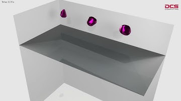 Stones plunging in water