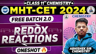 6. Redox Reaction Class 11th One Shot ||  Concept + PYQs + Short Tricks || #CET2024. #mhtcet2024