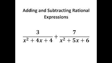 Adding and Subtracting Rational Expressions Ex. 4