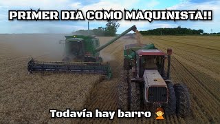 ULTIMO día COSECHANDO TRIGO, mi PRIMER dia como MAQUINISTA en la JOHN DEERE 1450!!!