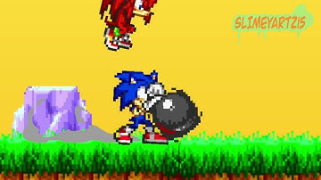 Knuckles vs shadow! Sticknodes sonic Sprite animation