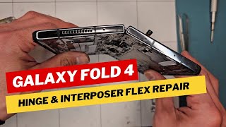 Galaxy Z Fold 4 Hinge and Interposer Flex Problem Repair, No Image Screen, No sound #fold4 #hinge