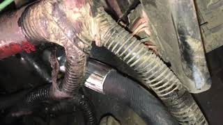 2001 ford power stroke diesel engine hpop lines and crossover tube