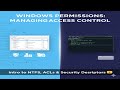 Windows Permissions Explained (NTFS Basics)