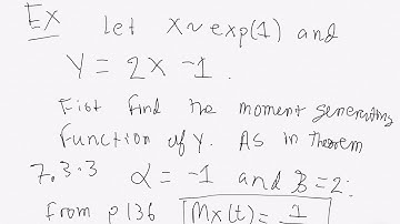 Transformation with moment generating functions