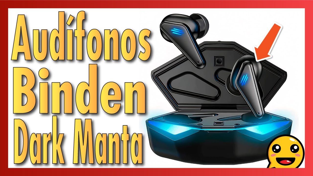 BINDEN Audifonos Gamer Dark Manta Inalambricos TWS Bluetooth 5 1 hasta 24  hrs de Batería con Estuche - YouTube
