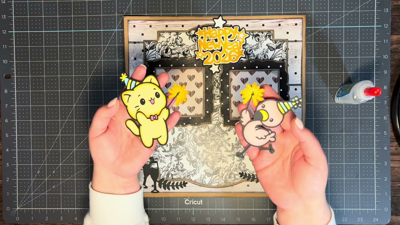 Макет альбома для скрапбукинга «С Новым годом 2026»