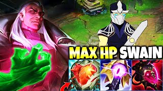 Reaching an Infinite amount of HP with Swain Top Lane (Heartsteel x Grasp) | LoL Swain s14 Gameplay