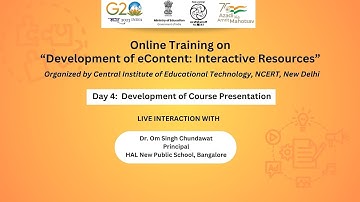 Online Training: Day 4: Development of Course Presentation