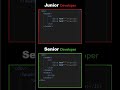 Junior Vs Senior Developer #programming #html #javascript #webdevelopment #html5 #webdesign  #css3
