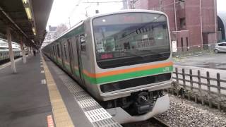 E231系1000番台宮ヤマU521編成(機器更新車) JR高崎線普通籠原行き 宮原駅発車