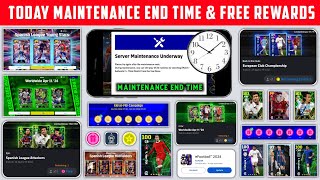 Today Maintenance End Time In eFootball 2024 Mobile || Pes Server Maintenance End Time