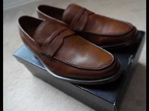 UNBOXING Banana Republic Branson Penny Loafer Shoes - YouTube