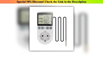 Deal EU Timer Socket Thermostat 220V AC 16A Timer Switch Electrical Outlets Switches Temperature Co