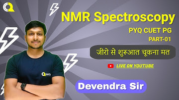 NMR Spectroscopy  | Part 01 | CUET PG PYQ | M.Sc. Entrance | 2023 | Quanta Chemistry Classes