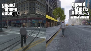 Comparison Euphoria Ragdoll Physics GTA IV vs GTA V with Liberty City Preservation Project mod