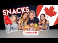 BRITISH FAMILY Trying CANADIAN SNACKS