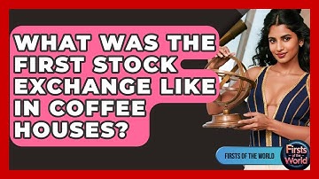 What Was The First Stock Exchange Like In Coffee Houses? - Firsts of the World