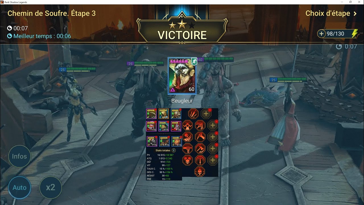 [ Raid Shadow Legend ] :  farmer le brutal 12-3 avec beugleur (passer de 10 s à 7 s)