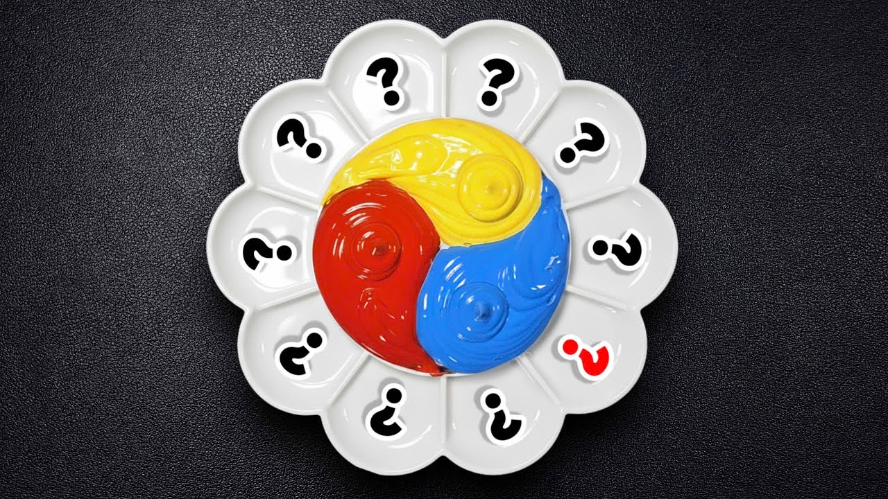 Making 10 Colors With :Only 3 Primary Colors |ASMR Colour Mixing