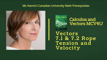 Vectors 7.1 7.2 Rope tension and velocity