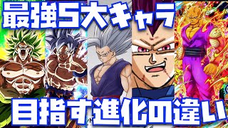 The Differences in the Evolutionary Goals of the Five Strongest