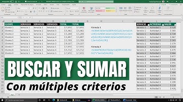 BUSCAR y SUMAR valores con múltiples criterios con Excel