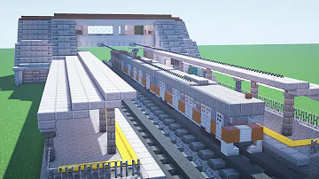 マインクラフト ガラス張りの大きな駅のホームを建築 42 Mp3