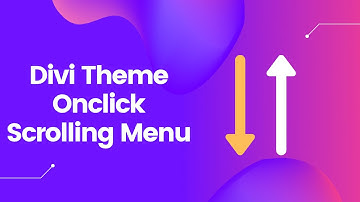 Divi Theme Tutorial - How Make on Click Scrolling Menu