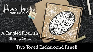 A Two Toned Background! | A Tangled Flourish Stamp Set | New Collection Release!