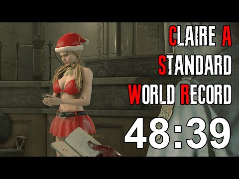 Resident Evil 2 Remake - Claire A Speedrun World Record - 48:39