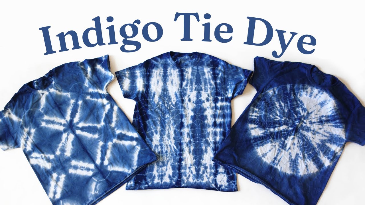 How To Shibori Tie Dye With Indigo 3 Designs YouTube